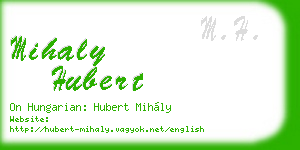 mihaly hubert business card